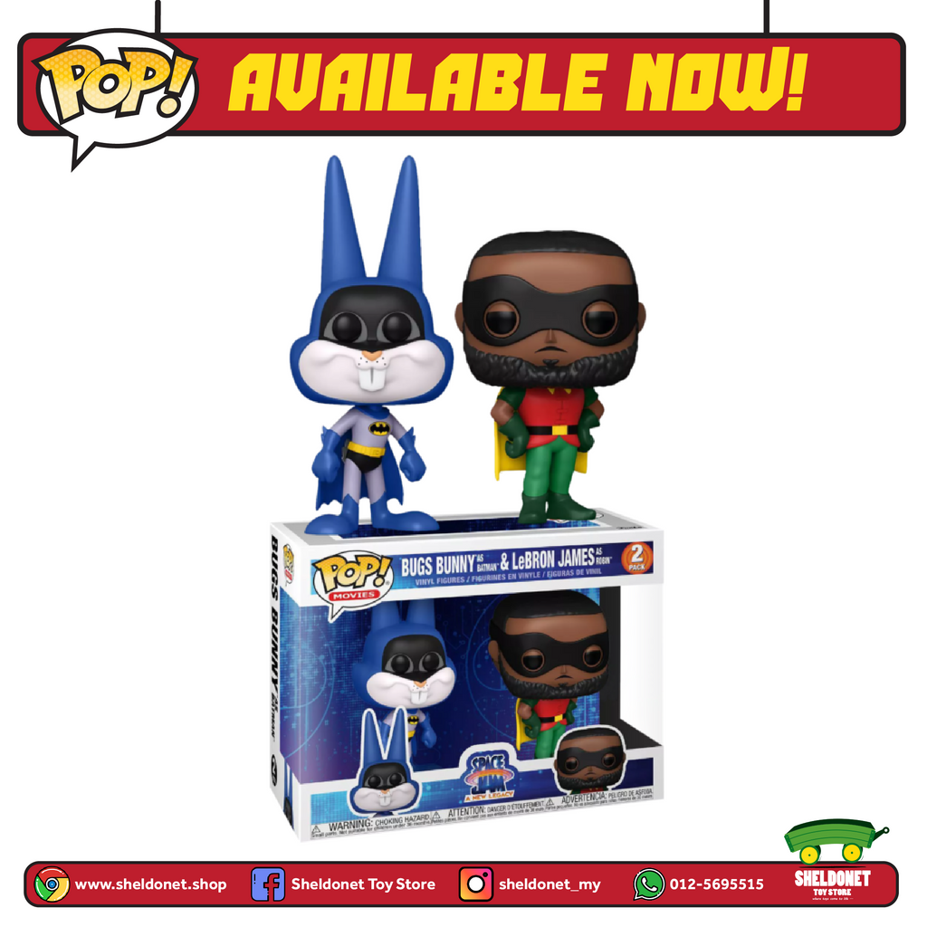 Pop! Movies: Space Jam 2: A New Legacy - Bugs Bunny as Batman and LeBron James as Robin (2-Pack) [Exclusive] - Sheldonet Toy Store