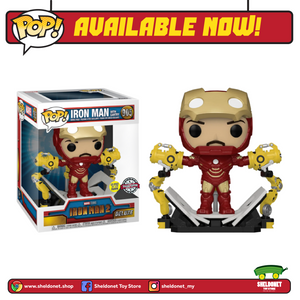 [IN-STOCK] Pop! Deluxe: Iron Man 2 - Iron Man Mark IV with Gantry (Glow In The Dark) [Exclusive] - Sheldonet Toy Store