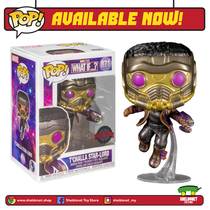 Pop! Marvel: What If...? - T'Challa Star-Lord With Helmet (Metallic) [Exclusive]