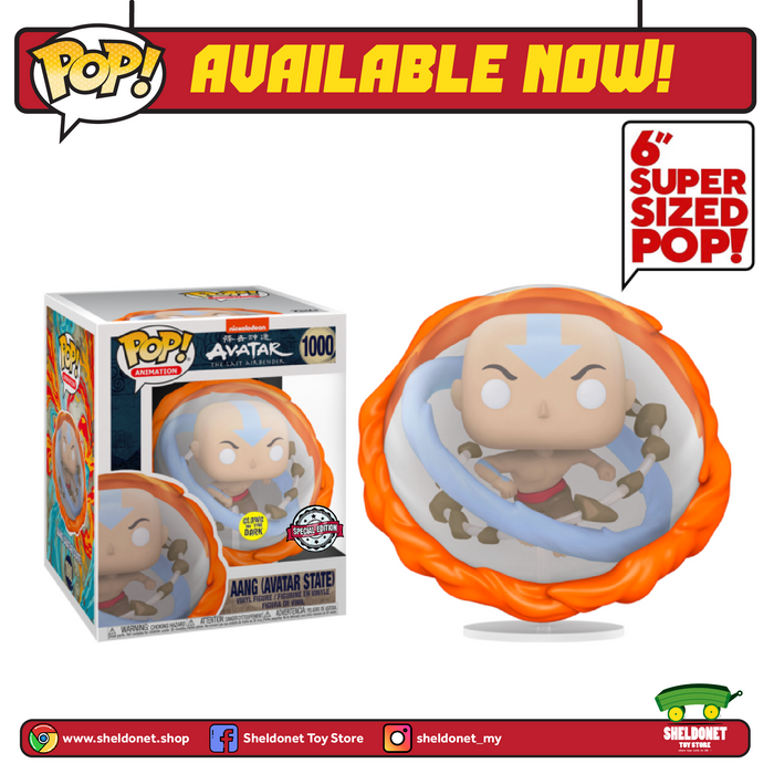 Pop! Animation: Avatar: The Last Airbender - Aang (Avatar State) [Glow In The Dark] [Exclusive] 6" Inch