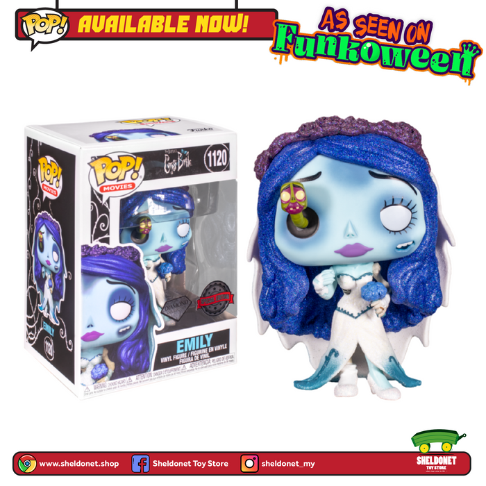 [IN-STOCK] Pop! Movies: Corpse Bride - Emily With Maggot (Diamond Glitter) [Exclusive]