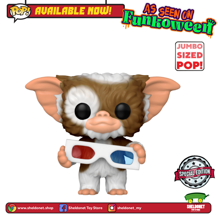 [IN-STOCK] Pop! Movies: Gremlins - Gizmo With 3D Glasses 10" Inch [Exclusive]