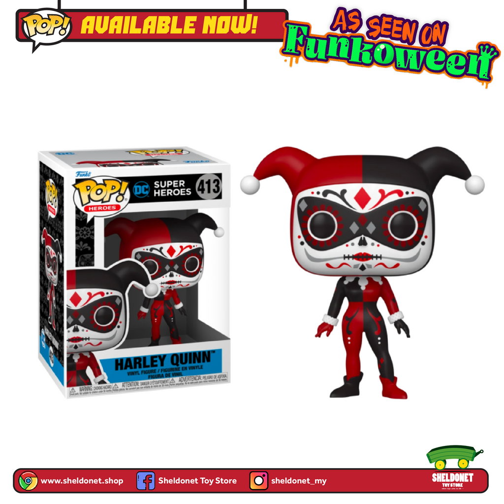 [IN-STOCK] Pop! Heroes: Batman - Harley Quinn (Dia De Los Muertos) - Sheldonet Toy Store