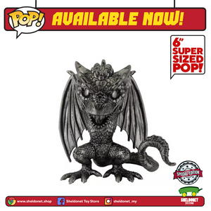 Pop! TV: Game Of Thrones [10th Anniversary] - Rhaegal (Iron) 6" Inch [Exclusive] - Sheldonet Toy Store