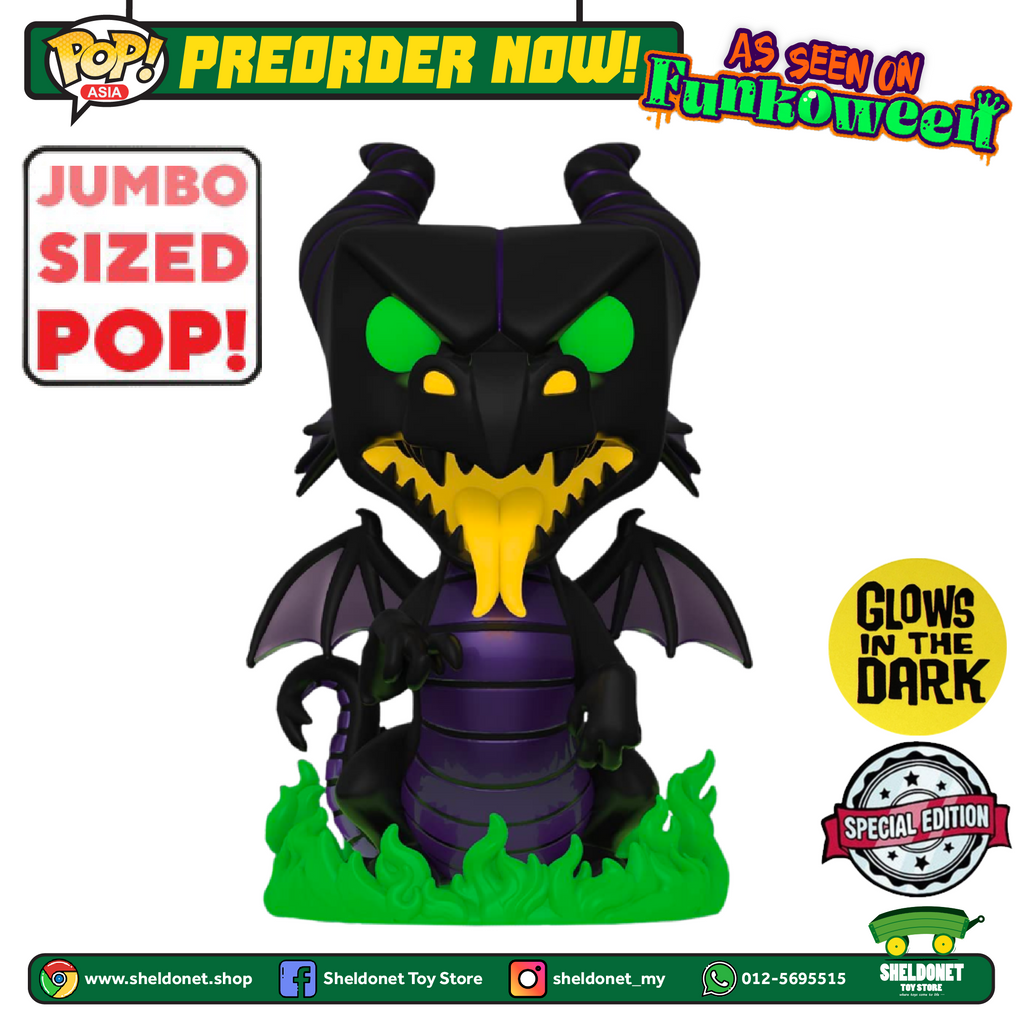 [PREORDER] Pop! Disney: Villains - Maleficent Dragon 10" Inch [Glow In The Dark] (Exclusive) - Sheldonet Toy Store