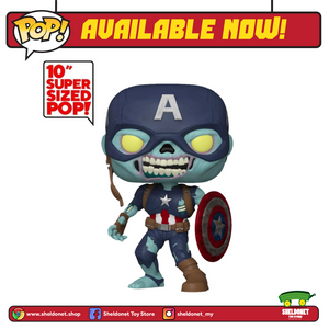 Pop! Marvel: What If…? - Zombie Captain America 10" Inch [Exclusive]