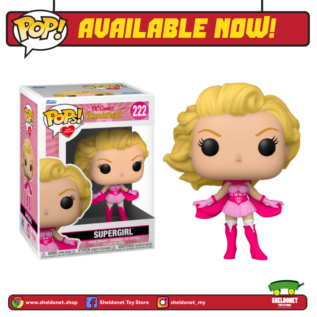[IN-STOCK] Pop! Heroes: DC Bombshell - Supergirl (Breast Cancer Awareness)