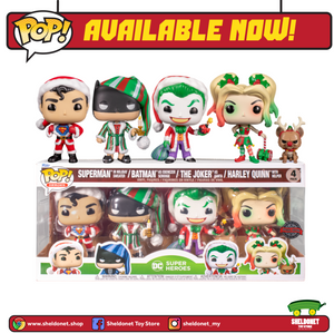 Pop! Heroes: DC (Holiday) - 4-Pack [Exclusive]