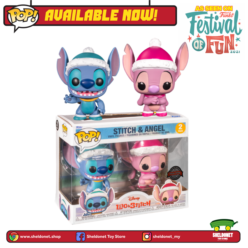 Pop! Disney: Lilo and Stitch - Winter Stitch & Angel [2-Pack] [Exclusive]