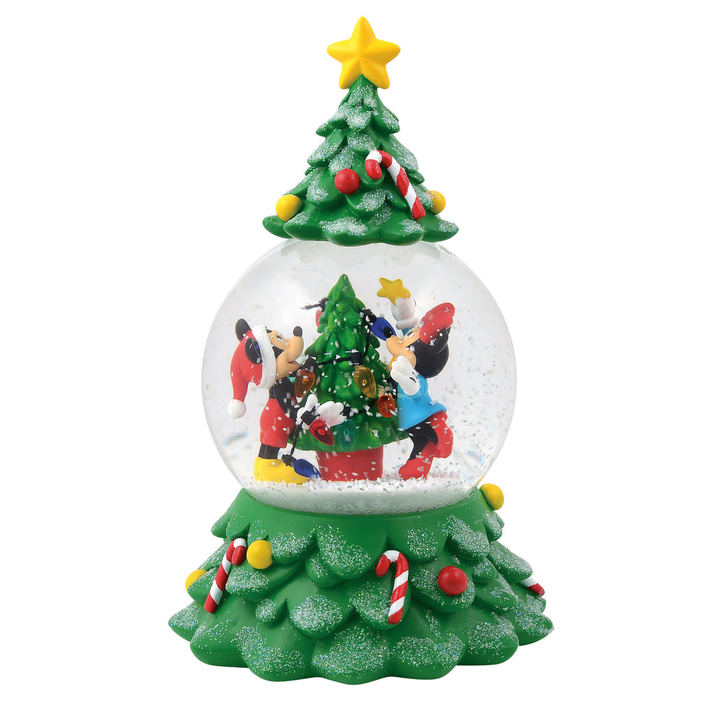 Department 56 : Disney Mickey and Minnie Tree Globe Waterball - Sheldonet Toy Store