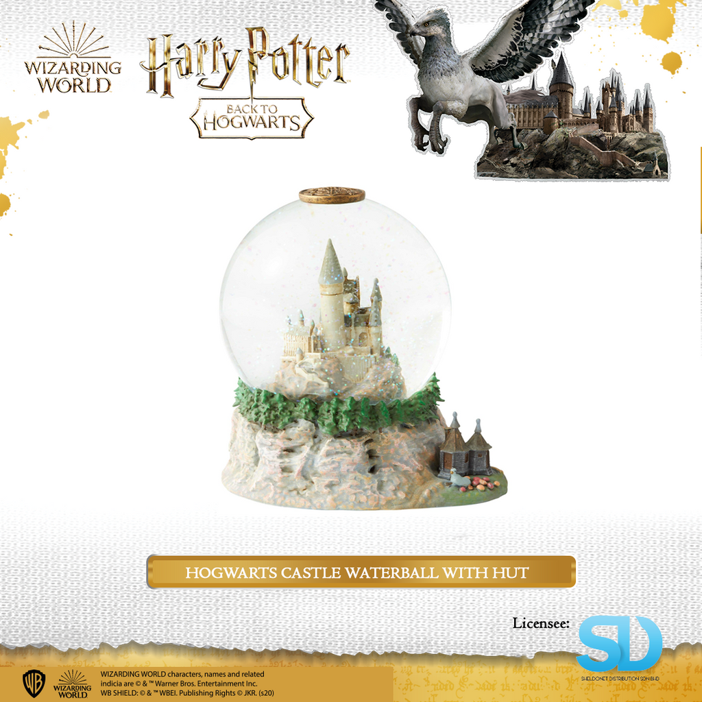 Enesco : Wizarding World - Hogwarts Castle Waterball with Hut - Sheldonet Toy Store