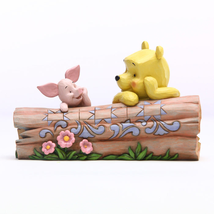 Enesco : Disney Traditions - Winnie The Pooh and Piglet by Log