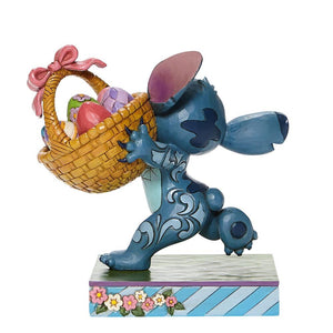 Enesco: Disney Traditions: Stitch Running With Easter Basket - Sheldonet Toy Store