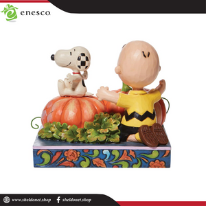 Enesco: Peanuts By Jim Shore - Charlie Brown And Snoopy In Pumpkin Patch - Sheldonet Toy Store