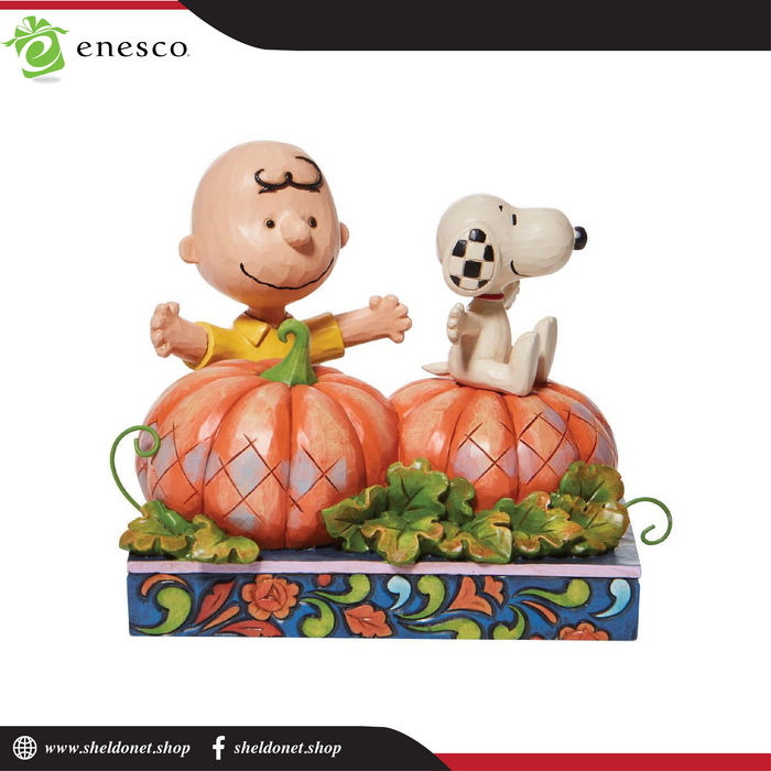 Enesco: Peanuts By Jim Shore - Charlie Brown And Snoopy In Pumpkin Patch