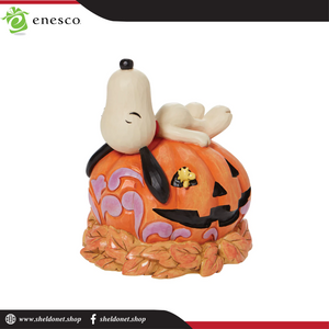 Enesco : Peanuts by Jim Shore - Snoopy Laying On Top Of Carved