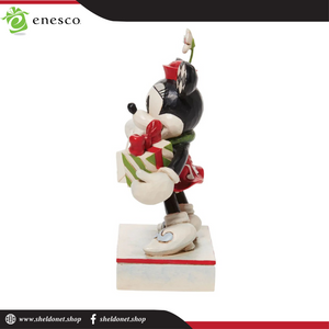 Enesco: Disney Traditions -  Black, White, Red and Green Minnie with Bag and Gift