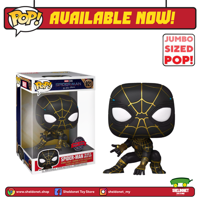 [IN-STOCK] Pop! Marvel: Spider-Man: No Way Home - Spider-Man (Black & Gold Suit) 10" Inch [Exclusive]