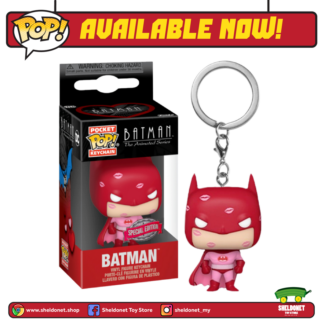 Pocket Pop! Keychain: Batman: The Animated Series - Batman Valentine's Day (Pink/Red) [Exclusive]
