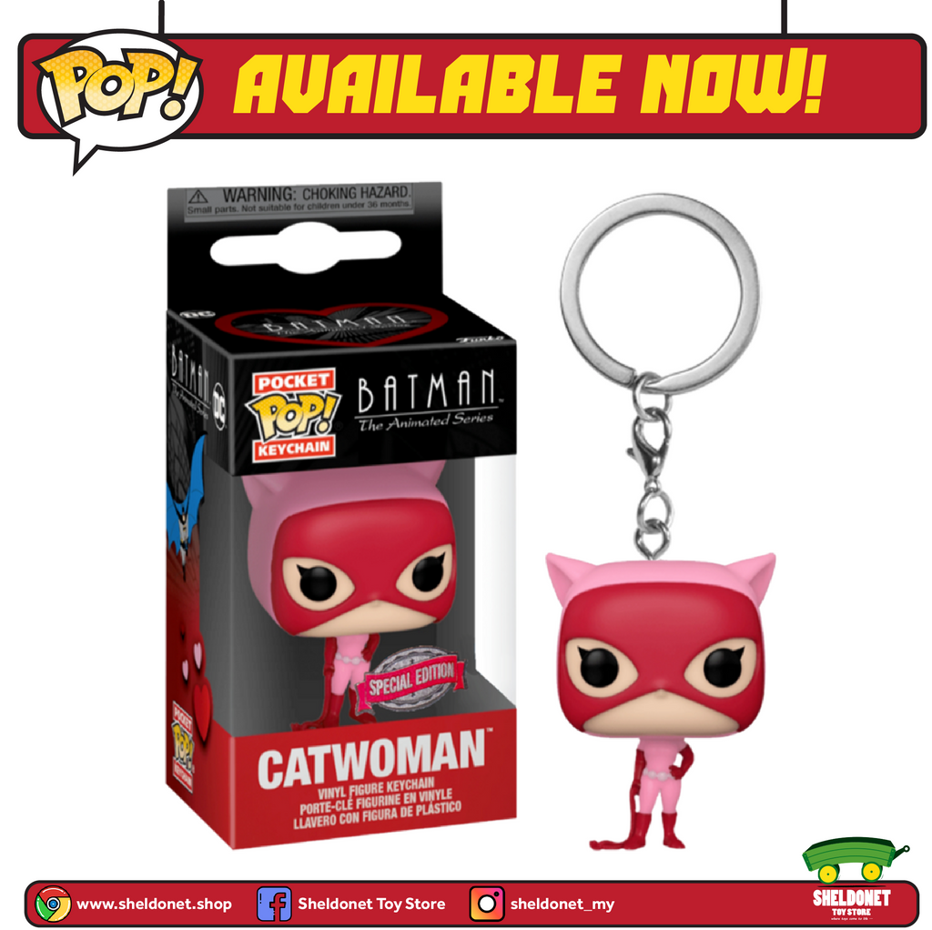 Pocket Pop! Keychain: Batman: The Animated Series -  Catwoman Valentine's Day (Pink/Red) [Exclusive]