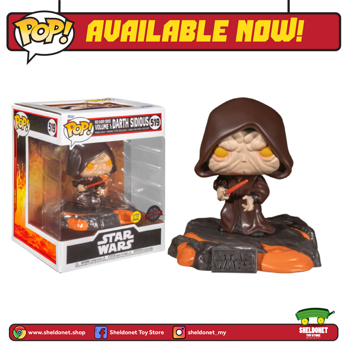 Pop! Deluxe: Star Wars: Red Saber Series - Darth Sidious (Glow In The Dark) [Exclusive]