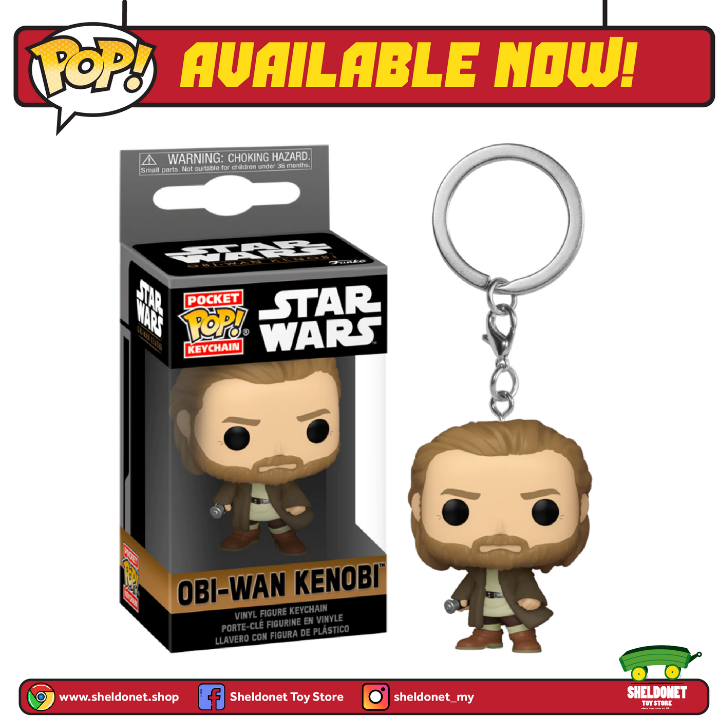 Funko Pocket POP!: Star Wars Obi-Wan Kenobi 4-in Keychain