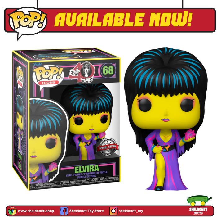 Pop! Icons: Mistress Of The Dark - Elvira (Blacklight) [Exclusive]
