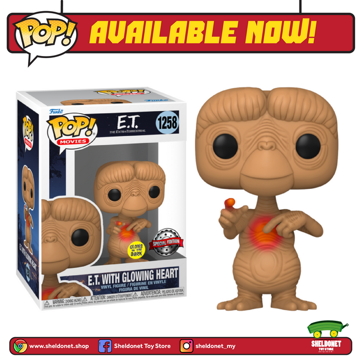 Pop! Movies: E.T. 40th Anniversary - E.T. With Heart [Glow In The Dark] [Exclusive]