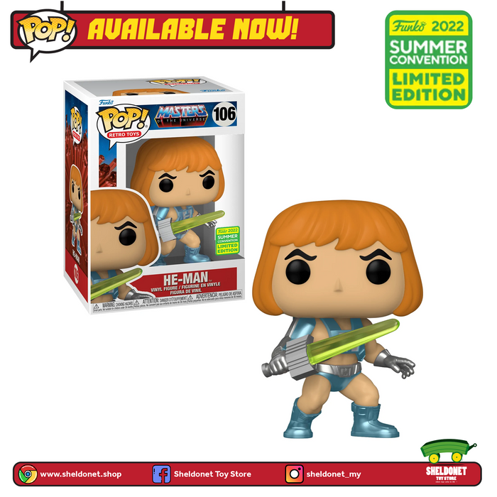 Pop! Vinyl: Retro Toys: Master Of The Universe - He-Man [Summer Convention Exclusive 2022]