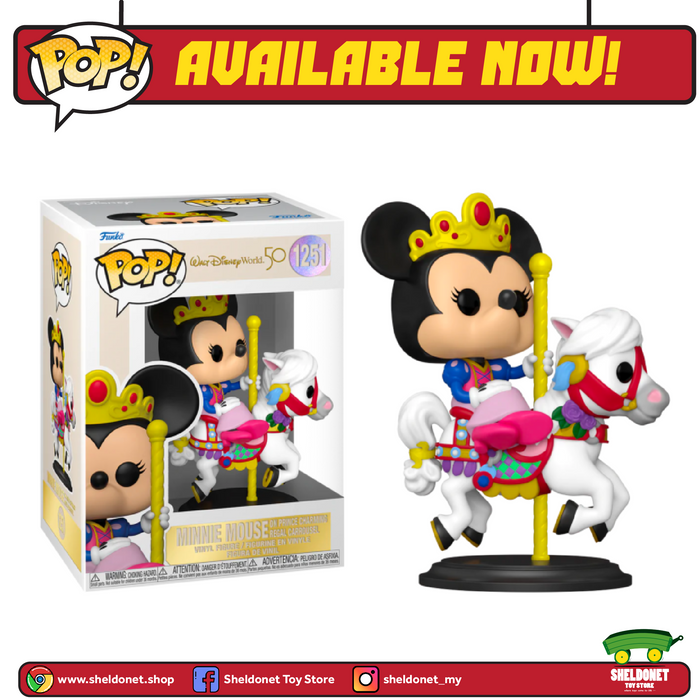Pop! Disney: Walt Disney World: 50th Anniversary - Minnie Mouse on Prince Charming Regal Carrousel