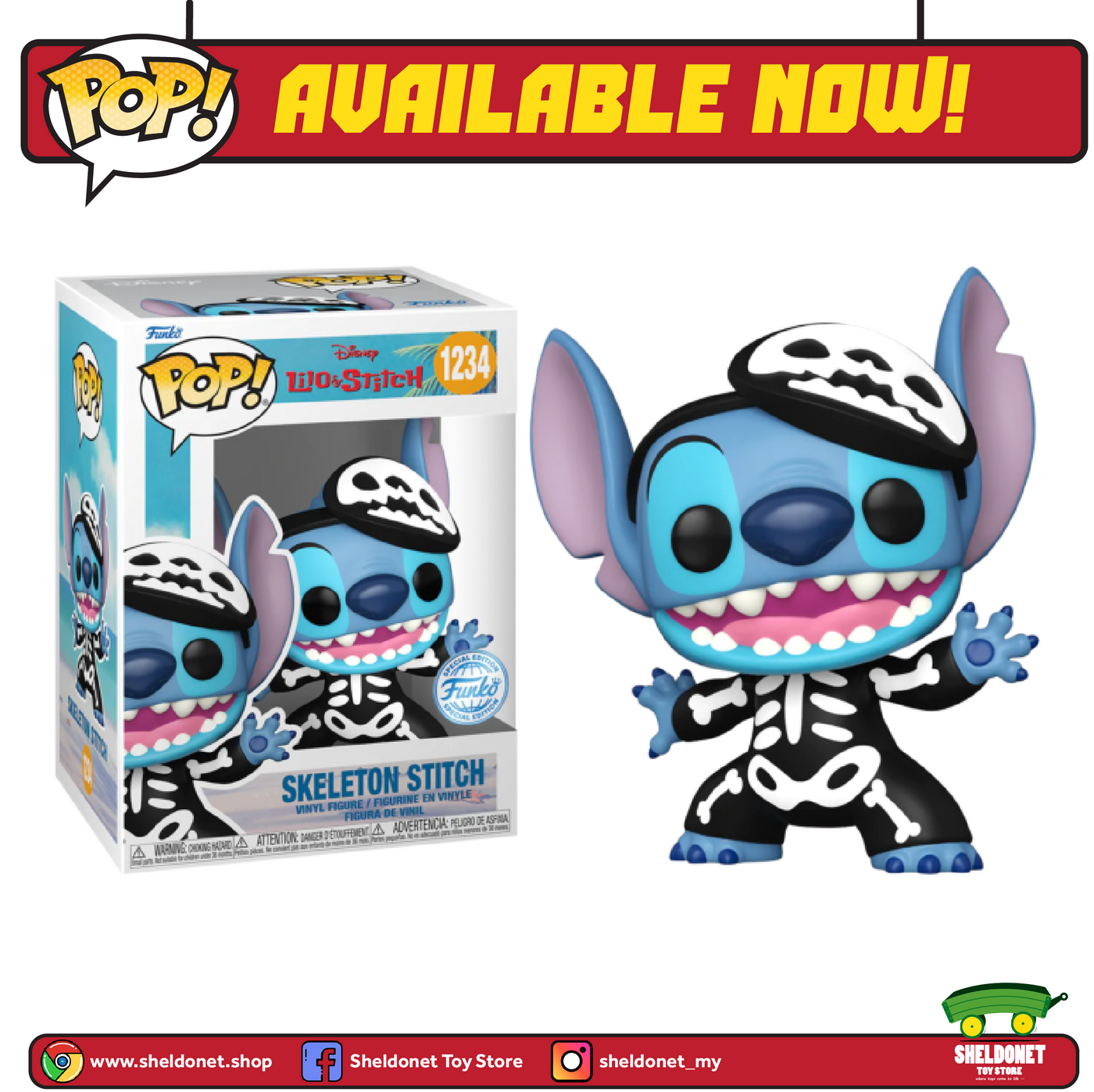 Pop! Disney: Lilo & Stitch - Skeleton Stitch Exclusive