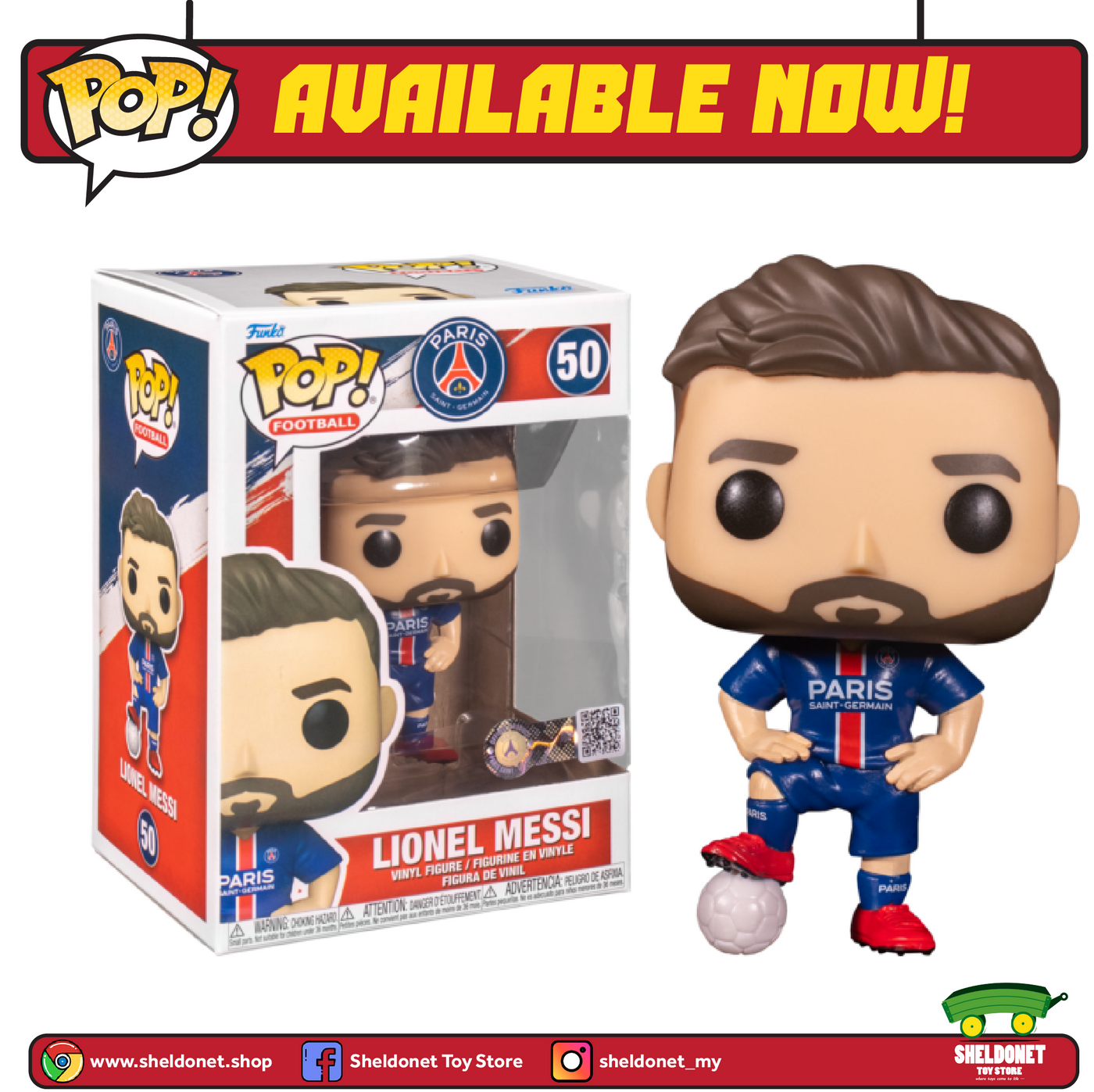 Pop! Football: Paris Saint-Germain - Lionel Messi – Sheldonet Toy Store