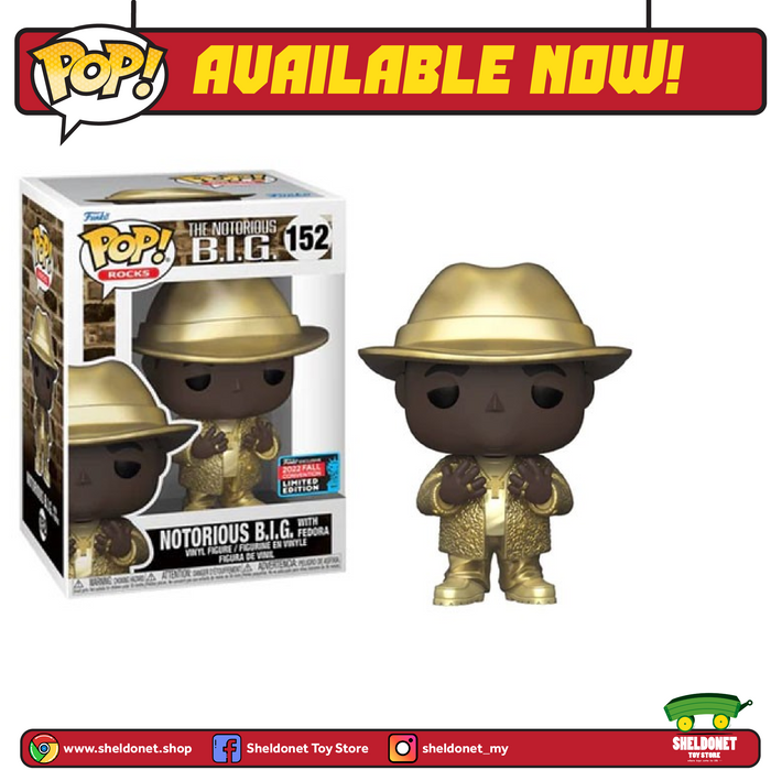 [IN-STOCK] Pop! Rocks: Notorious B.I.G with Fedora Gold [Fall Convention Exclusive 2022]