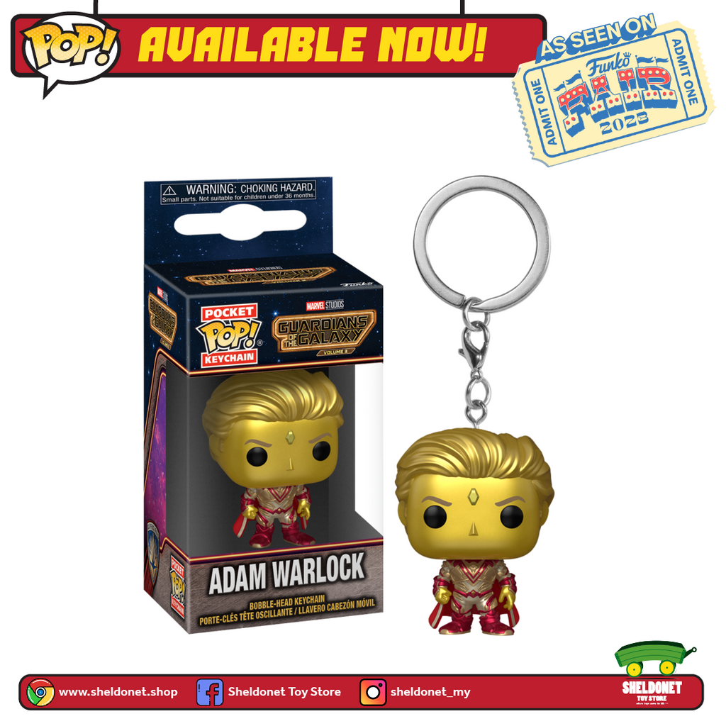 [IN-STOCK] Pocket Pop! Keychain: Guardians Of The Galaxy: Vol. 3 - Adam Warlock [FUNKO FAIR 2023]