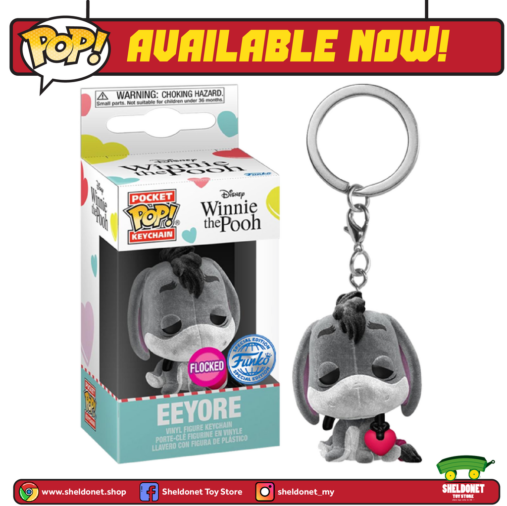 Pocket Pop! Keychain: Disney - Eeyore With Heart (Flocked) [Exclusive]