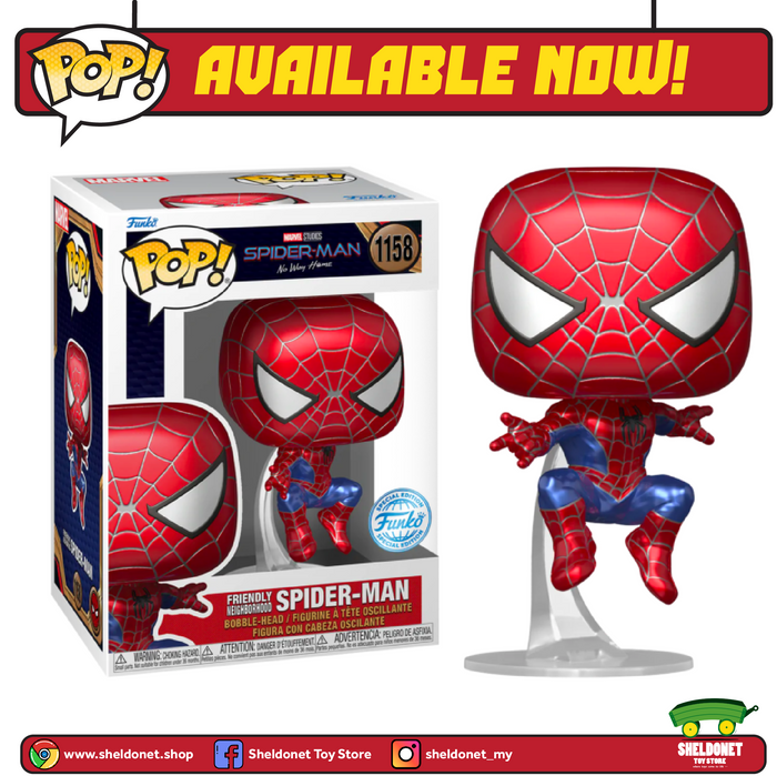 Pop! Marvel: Spider-Man: No Way Home - Friendly Neighborhood Spider-Man (Metallic) [Exclusive]