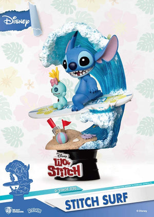 [STITCH BUYING FRENZY] Diorama Select DS-030 Disney Lilo & Stitch: Stitch Surf-Up Diorama - Sheldonet Toy Store
