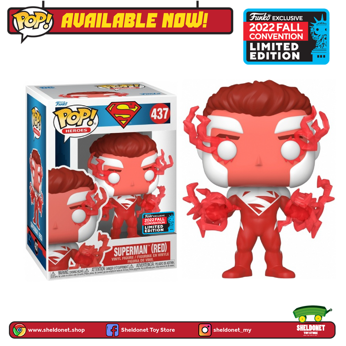 Pop! Heroes: DC - Superman (Red) [Fall Convention Exclusive 2022]