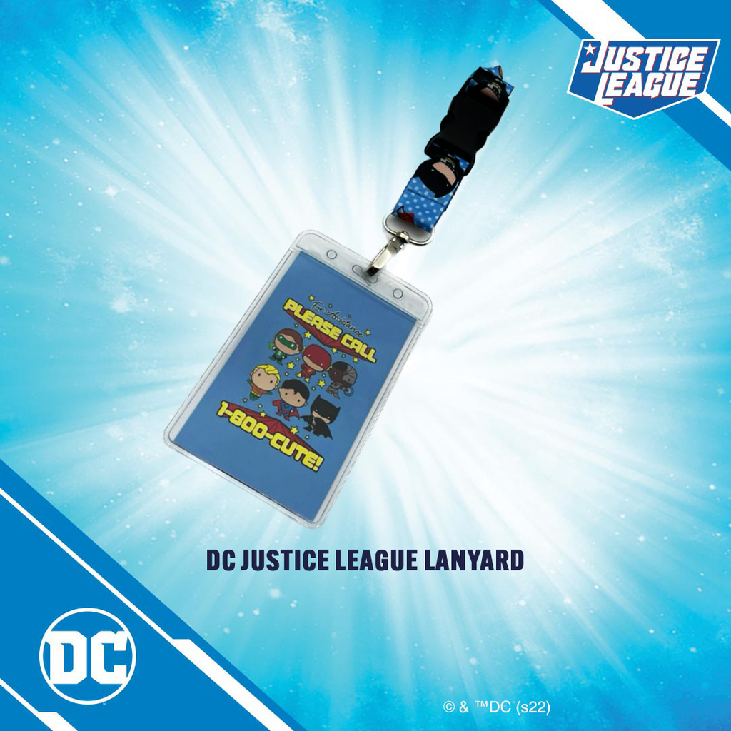 DC: Justice League "Please call 1-800-Cute!" Lanyard
