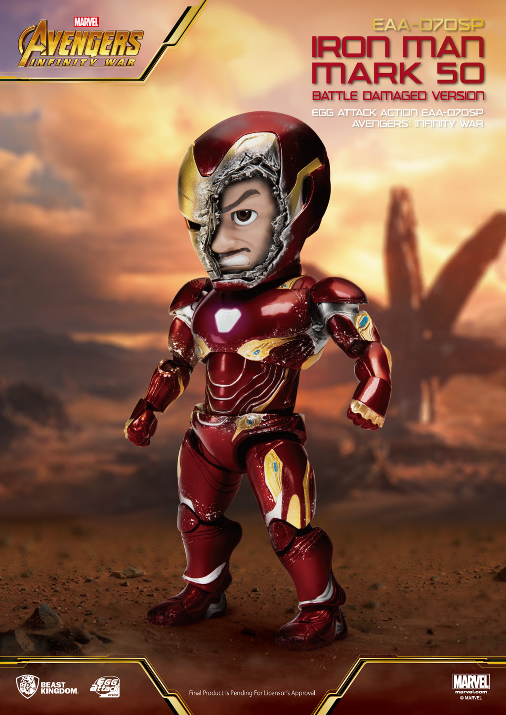 Beast Kingdom: EAA-070SP Avengers:Infinity War Iron Man Mark L Battle Damaged version