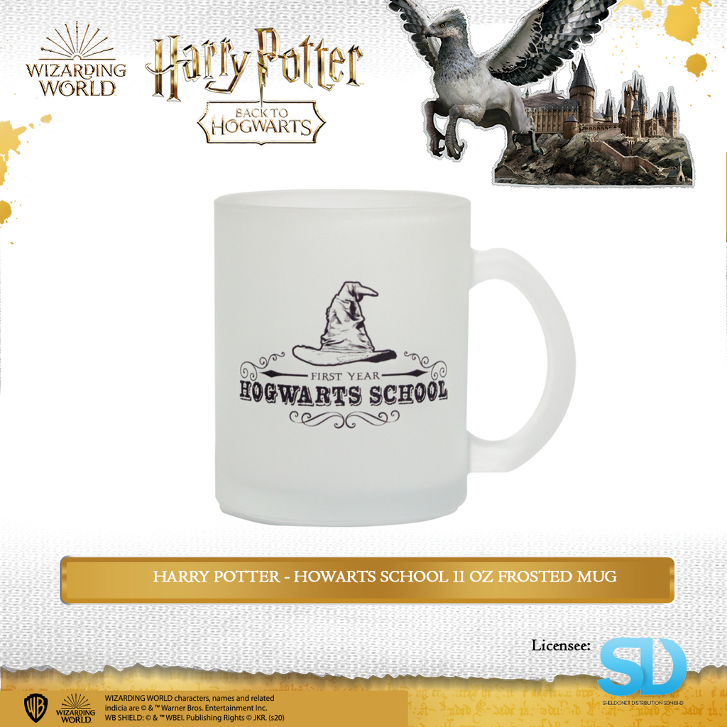 Wizarding World: Harry Potter - Hogwarts School 11oz Frosted Mug - Sheldonet Toy Store