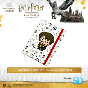Harry Potter: Diary with elastic band Notebook - (Harry Potter Chibi) - Sheldonet Toy Store