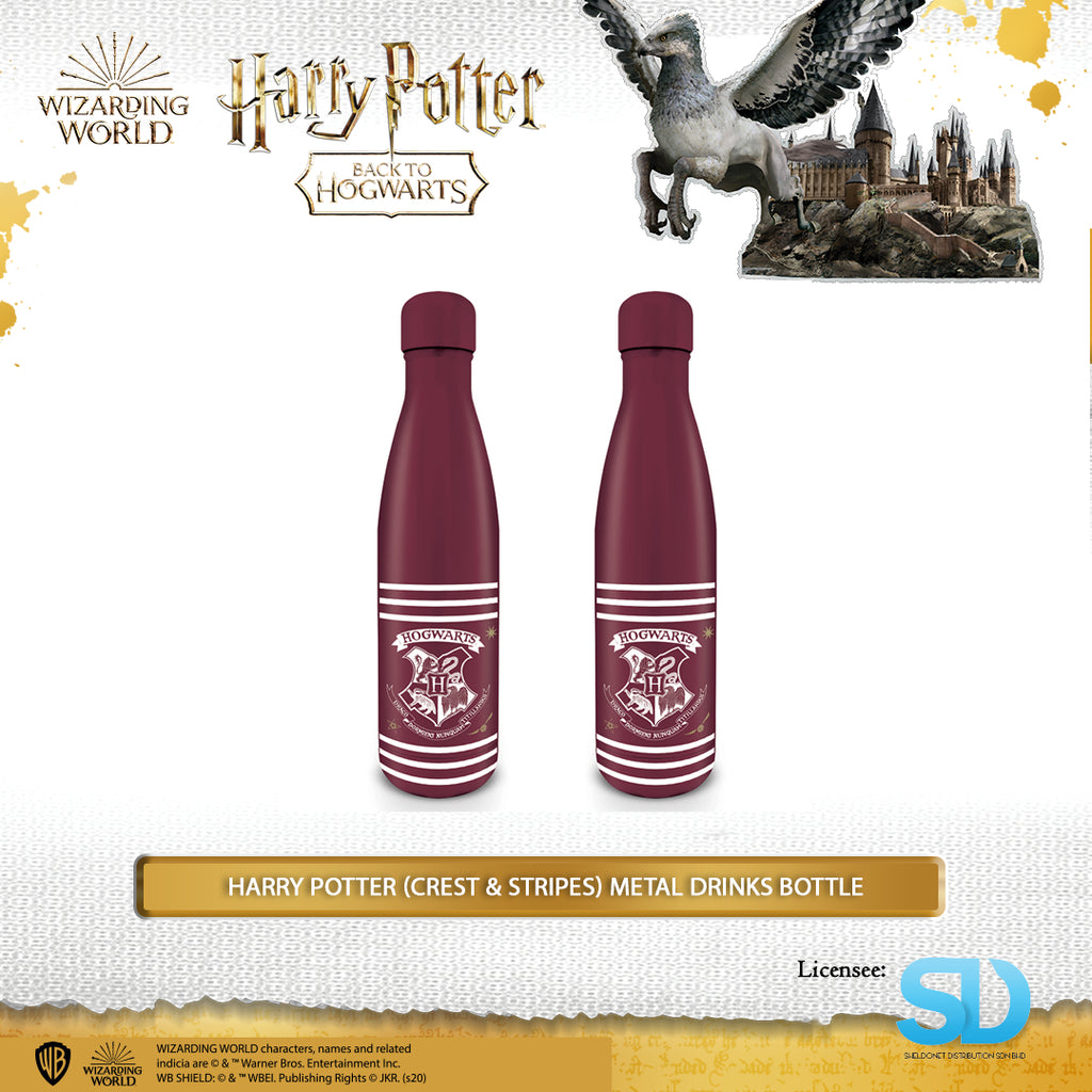 Pyramid International: Harry Potter (Crest & Stripes) Metal Drinks Bottle
