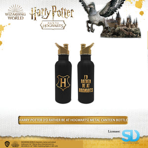 Pyramid International: Harry Potter (I'D Rather Be At Hogwarts) Metal Canteen Bottle
