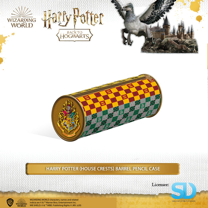 Pyramid International: Harry Potter (House Crests) Barrel Pencil Case