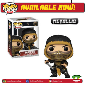 Pop! Movies: Mortal Kombat (2021) - Scorpion [Metallic] - Sheldonet Toy Store