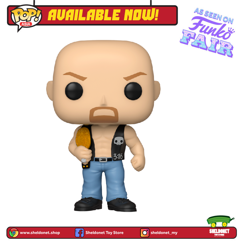 Pop! WWE: Steve Austin with Belt - Sheldonet Toy Store